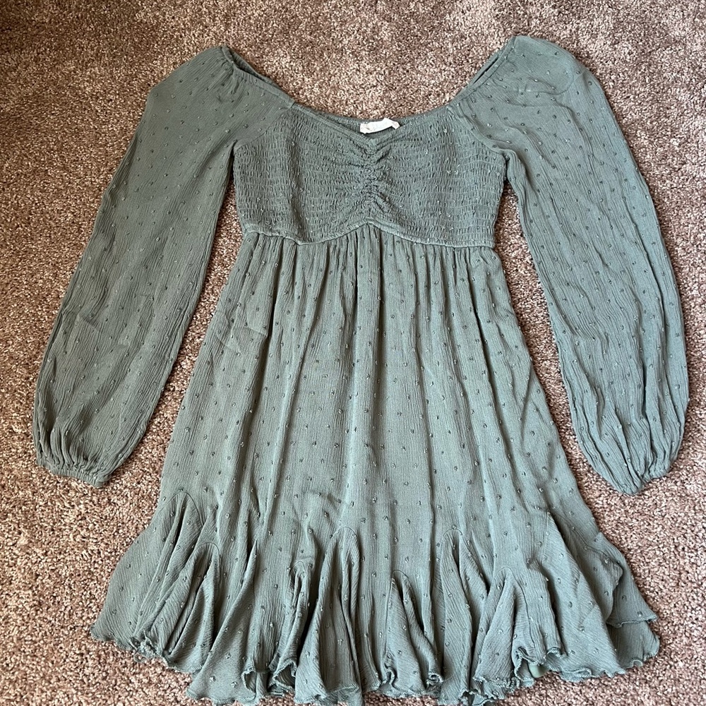 Altar'd State Textured Olive Dress